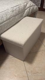 Pouf contenitore bianco