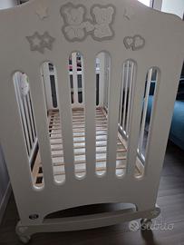 Lettino culla bianco - Pali