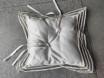Cuscino porta fedi in raso di seta 