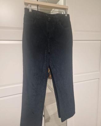 PANTALONE SCOUT IN VELLUTO BLU A COSTE