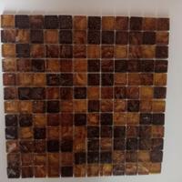 MOSAICO VETROSO MIX MARRONE GLITTERATO 30X30