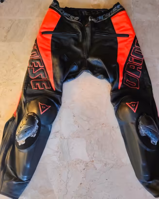  DAINESE pantaloni tuta pelle moto racing tg56 