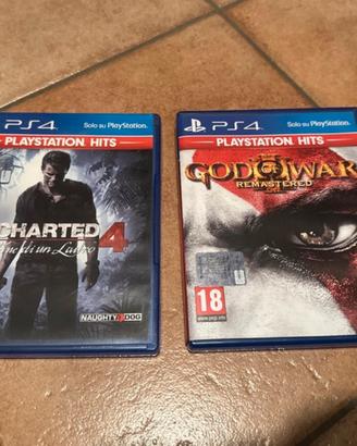 Uncharter 4 e God of War III ps4
