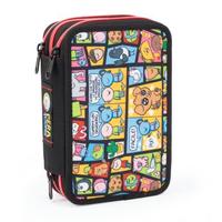 Astuccio 3 Zip Pera Toons: Triplo Scomparto