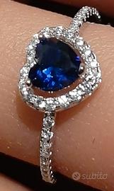 meraviglioso anello argento e zaffiro
