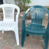 Sedie da giardino bianche o verdi 