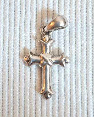 Pendente Croce Gigliata Unisex in Argento 925
