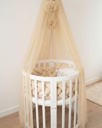 Culla evolutiva bianca 7 in 1 - Waldin + materasso