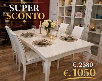 Tavolo fisso SAGOMATO in LEGNO MASSELLO