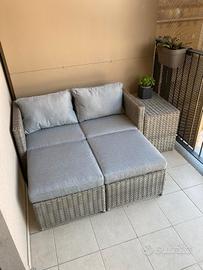 Divano in rattan da esterno