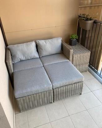 Divano in rattan da esterno