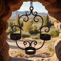 Fioriera in ferro battuto applique da parete