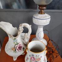 Vaso brocca Capodimonte/lampada ceramica di Bassan