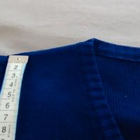 Gilet Maniche a Giro Uomo Blu Lana Taglia Unica