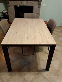 tavolo allungabile ghisa effetto quercia 