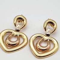 ORECCHINI 2 ORI 18K CUORE 6,35GR