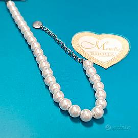 Bracciale perle da donna acciaio elgante