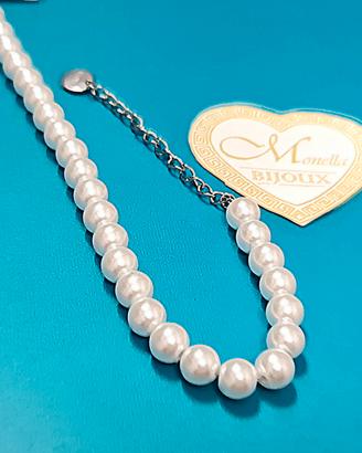 Bracciale perle da donna acciaio elgante
