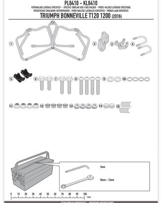 Telaio Givi Monokey per Bonneville T100/T120