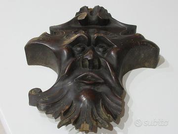 antico fregio/cimasa italiano scolpito a mano