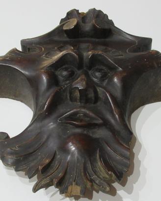 antico fregio/cimasa italiano scolpito a mano