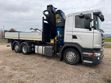 SCANIA R410 gru Palfinger 27000 6+2 + ribaltabile