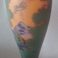 Vaso Gallè h 41 x 15 non finito con difetto