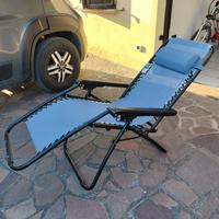 coppia di sedie da giardino reclinabili