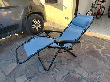 coppia di sedie da giardino reclinabili