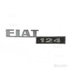 Scritta Emblema Targhetta auto Fiat 124