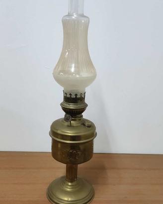 Lume Lanterna ad olio ottone e vetro vintage lume