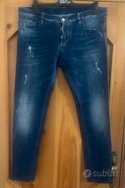Dsquared jeans uomo blu tg 52