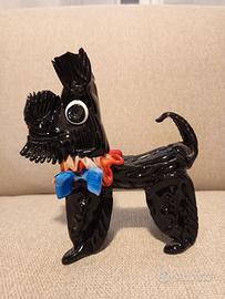 scultura in vetro Murano Scottish Terrier