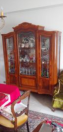 Vetrina credenza antica in legno massello