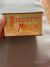 Scatola oroginale anni 60 biscotti Mellin