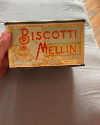 Scatola oroginale anni 60 biscotti Mellin