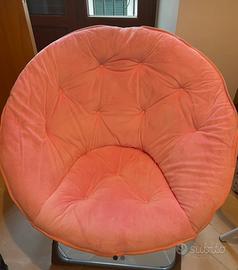 Sedia rosa  in tessuto apri e chiudi