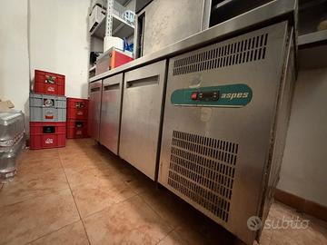 Banco frigo Aspes 3 porte acciaio inox 179 cm