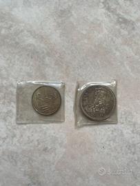 Lotto 2 Monete Argento 1958: Belgio e Canada