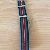 Cinturino in corda NATO 18mm Blu/Verde/Rosso