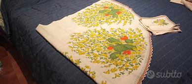 Tovaglia tavolo tondo più tovaglioli