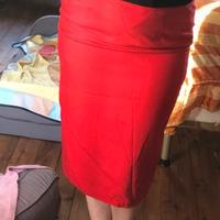 Gonna rossa in lana Paola Antonini taglia 48