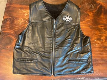 Gilet moto con patch harley davidson tg L