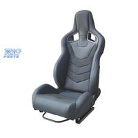 SEDILE BAQUET UNIVERSALE IN PELLE NERA LOOK SPORTS