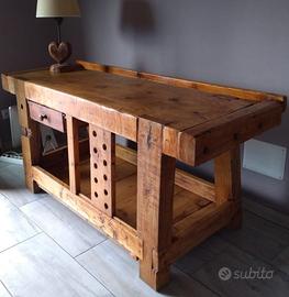 Antico Banco da Falegname Legno Massello
