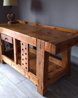 Antico Banco da Falegname Legno Massello