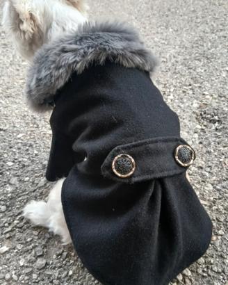 Cappottino nero per  cane taglia piccola 