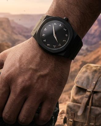 orologio premium nero numeri arabi 