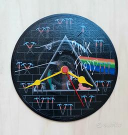 Vinile 45 giri a orologio omaggio ai Pink Floyd 