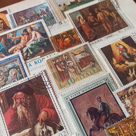 20 Francobolli vintage tema dipinti